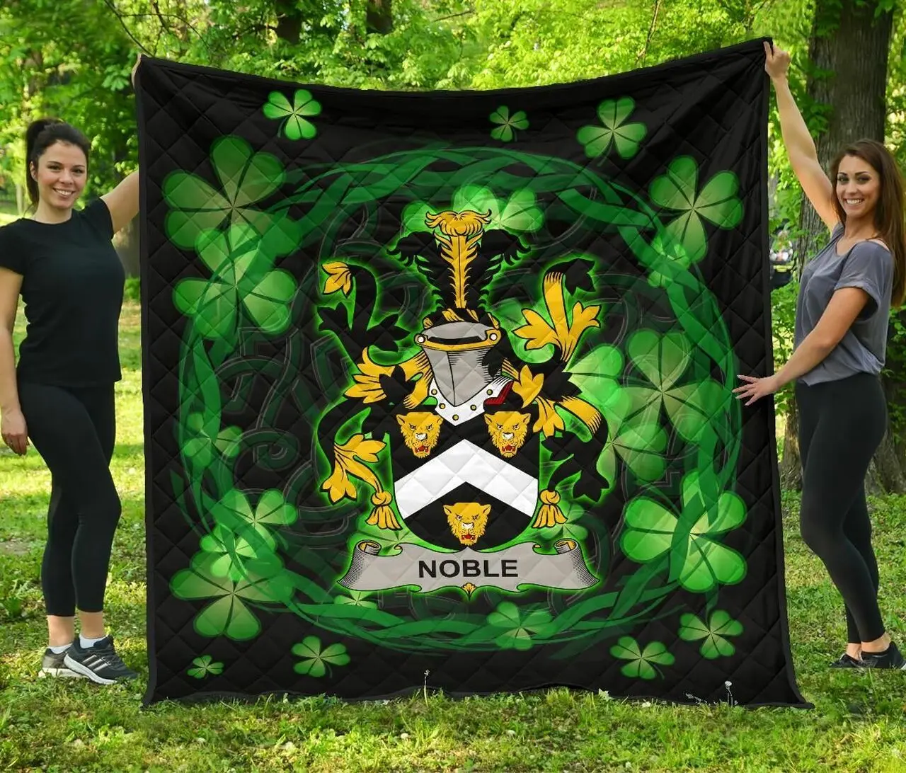 Noble Ireland Irish Celtic Shamrock Knot Circle JFJ10598 3D Customized Quilt 2707 and Home Decor