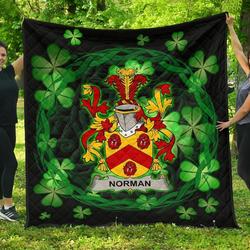 Norman Ireland Irish Celtic Shamrock Knot Circle JFJ10614 3D Customized Quilt 2707 and Home Decor