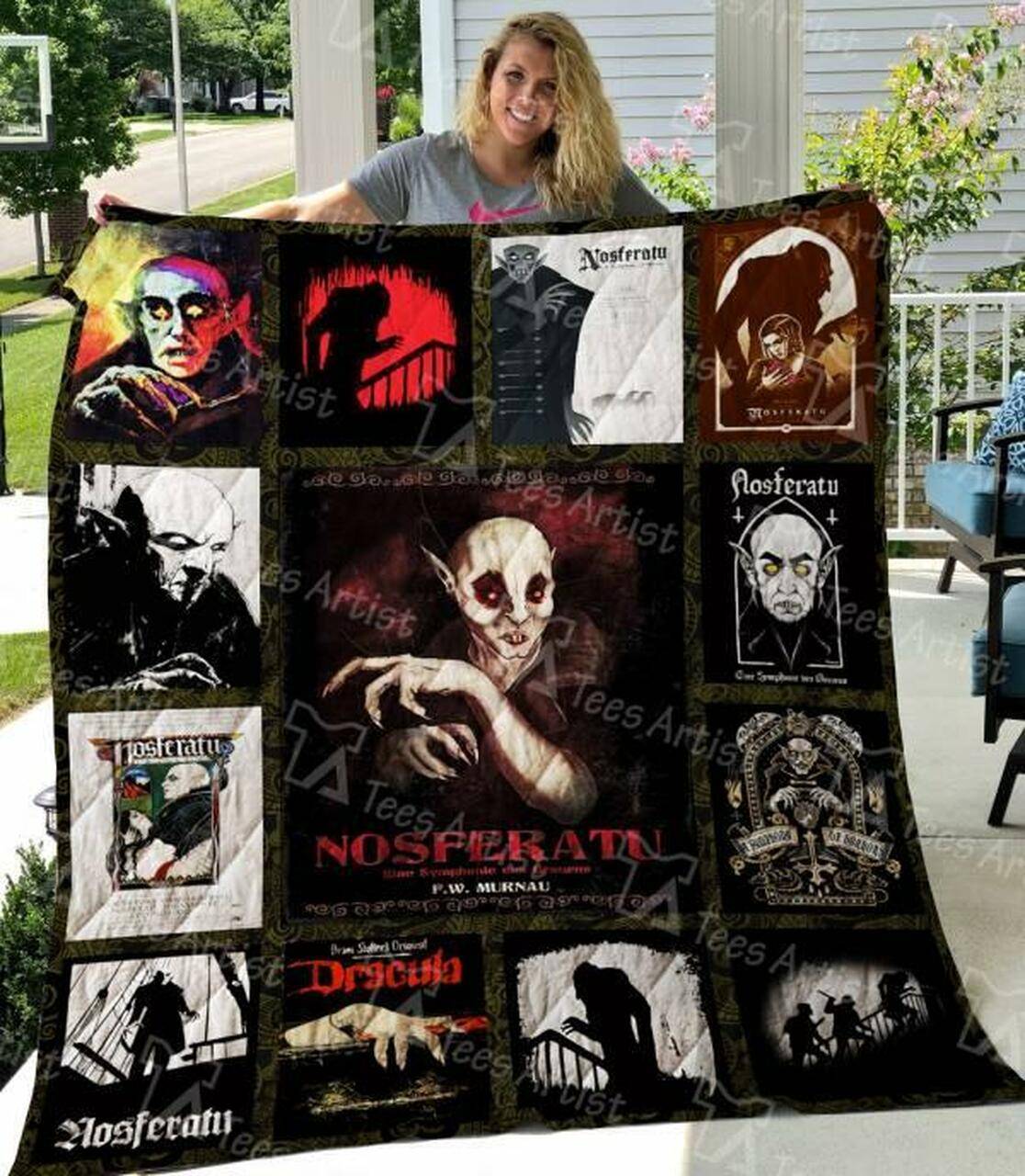 Nosferatu Quilt Blanket M160623 Quilt and Home Decor
