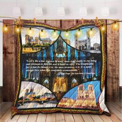 Notre Dame Paris Quilt and Home Decor
