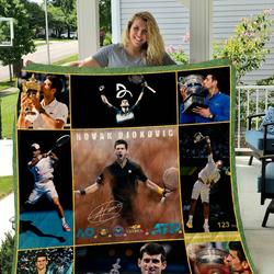 Novak Djokovic Quilt Blanket and Home Decor