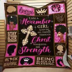November Black Women JFJ10627 3D Customized Quilt 2707 and Home Decor