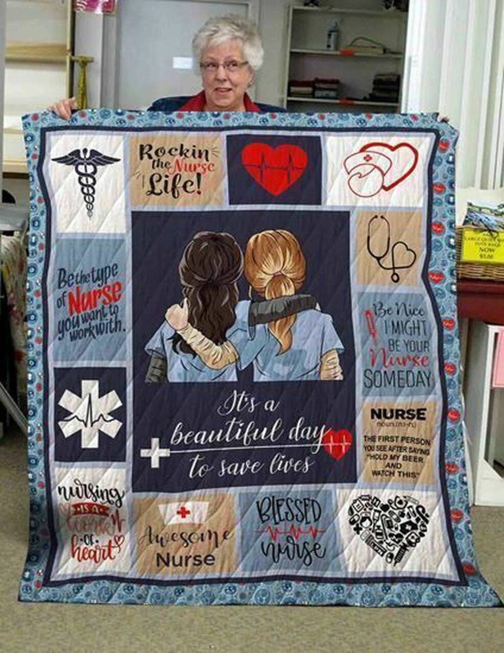 Nurse DD2509059CL Quilt Blanket and Home Decor