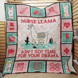 Nurse Llama Quilt Vfu and Home Decor