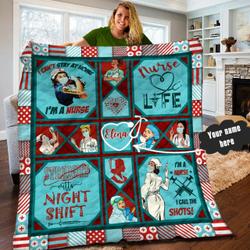 Nurse Personalized Quilt Blanket Lml090603Dt and Home Decor