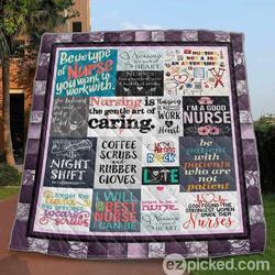 Nursing Is The Gentle Art Of Caring Blanket Th0107 Quilt and Home Decor