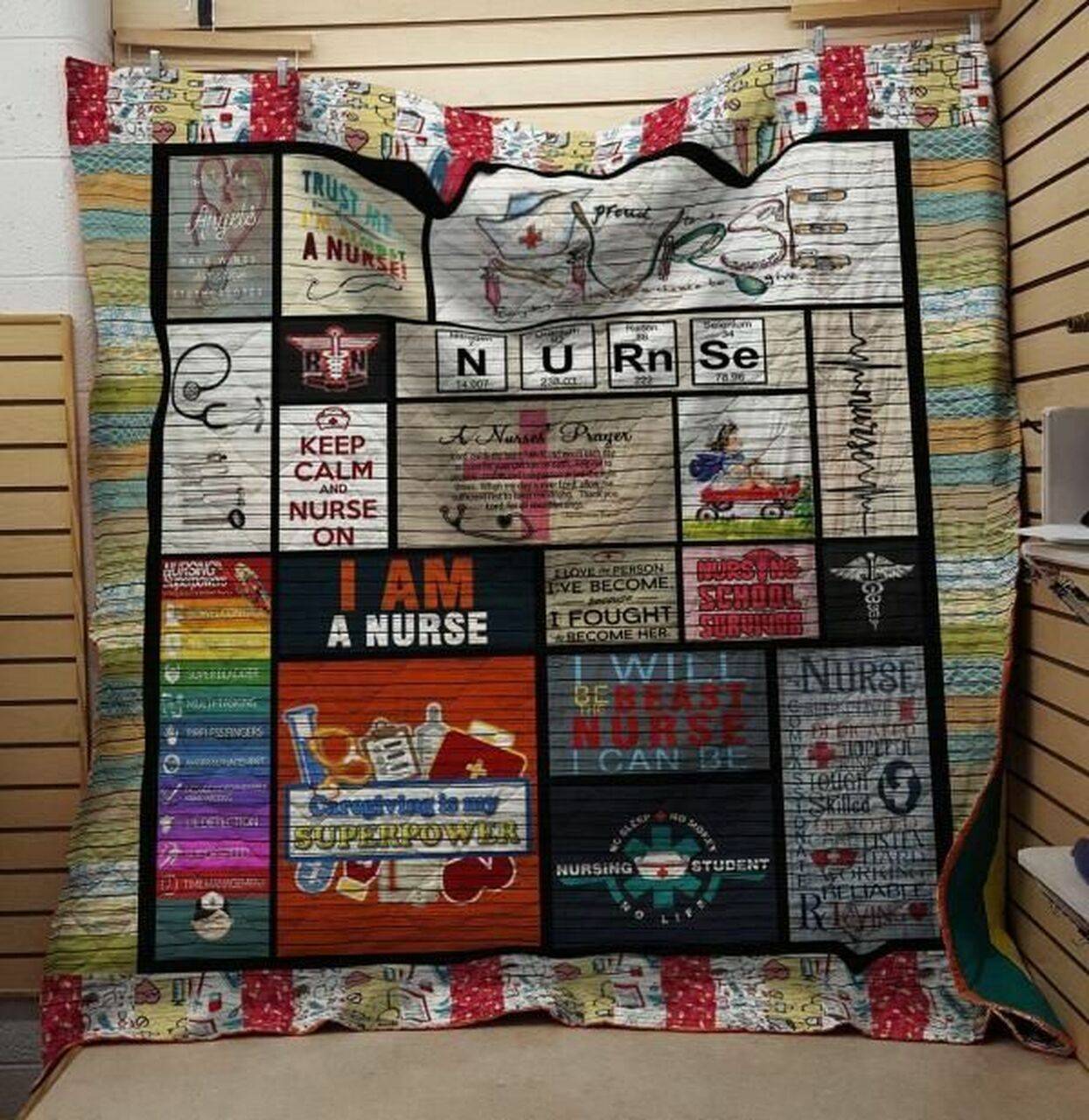 Nursing School Survivor Quilt Blanket Great Customized Gifts For Birthday Christmas Thanksgiving Perfect Gifts For Nurse and Home Decor