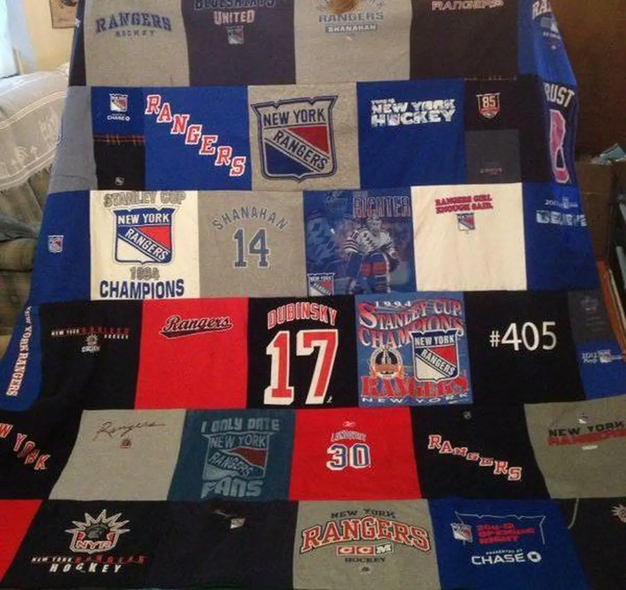 Ny Rangers Quilt Blanket Pt27 Quilt and Home Decor