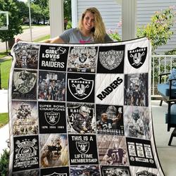 Oakland Raiders 3D Personalized Customized Quilt Blanket 9 and Home Decor