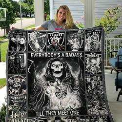 Oakland Raiders Halloween Quilt Blanket and Home Decor
