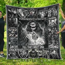Oakland Raiders Halloween Quilt and Home Decor