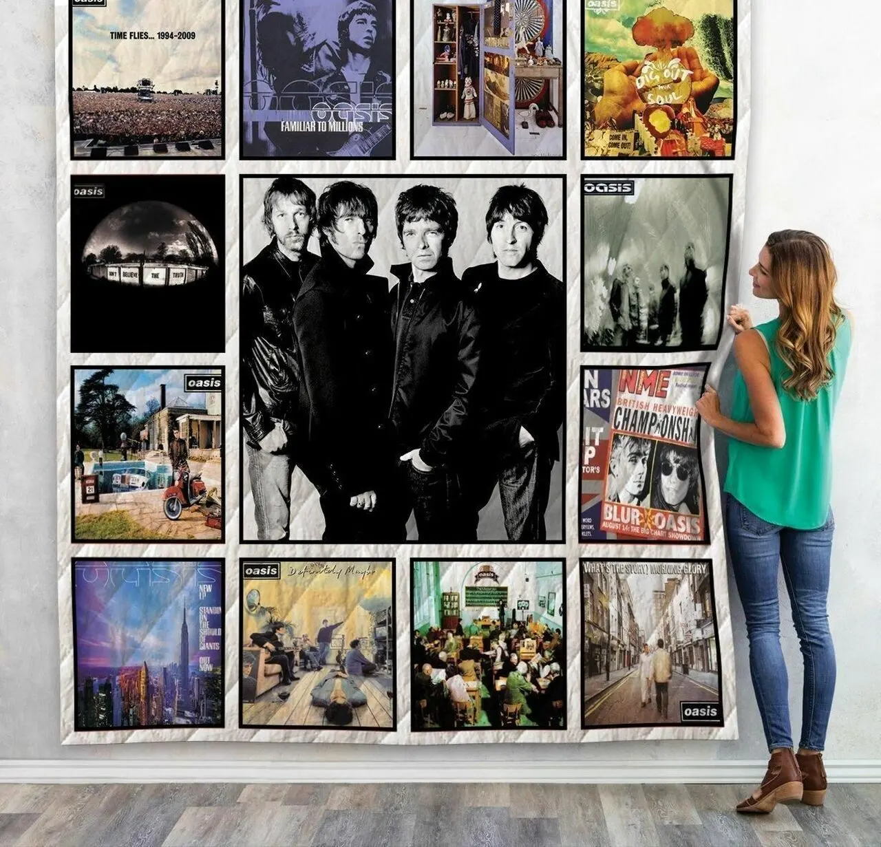 Oasis Albums Quilt Blanket and Home Decor