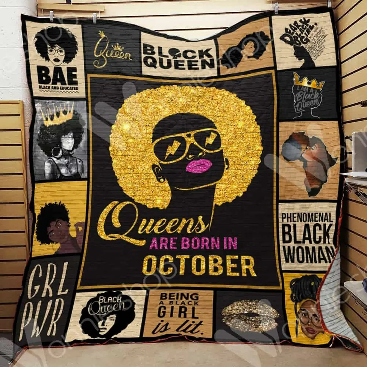 October Black Women Quilt Blanket Dhc06021126Td and Home Decor