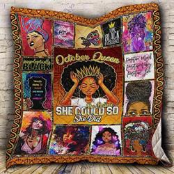 October Queen Blanket Kc1807 Quilt and Home Decor