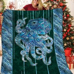 Octopus JFJ10738 3D Customized Quilt 2707 and Home Decor