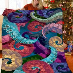 Octopus JFJ10740 3D Customized Quilt 2707 and Home Decor