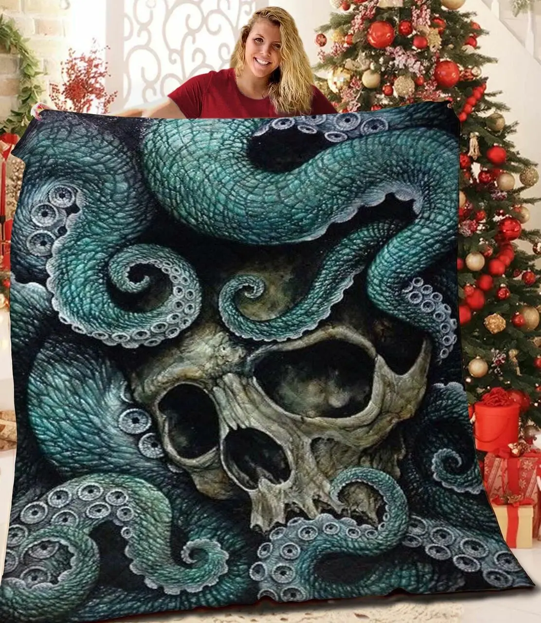 Octopus JFJ10760 3D Customized Quilt 2707 and Home Decor