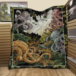 Octopus Marine Life BH7 3D Customized Quilt and Home Decor