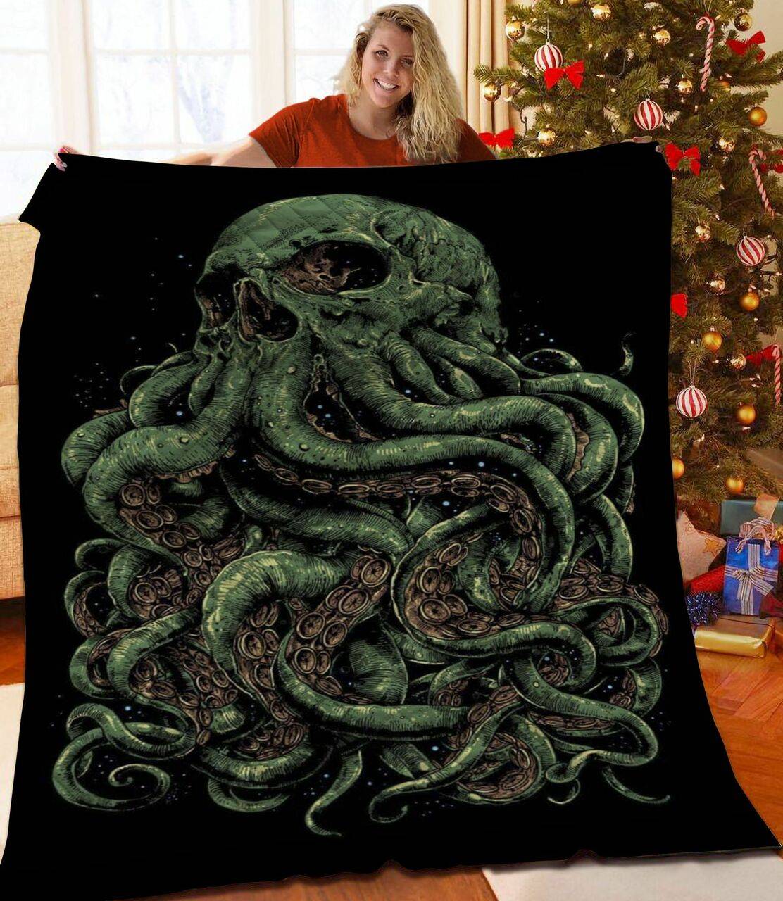 Octopus Skull JFJ10762 3D Customized Quilt 2707 and Home Decor