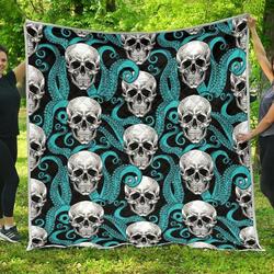 Octopus Tentacles Skull Cl17100404Mdq Quilt Blanket and Home Decor