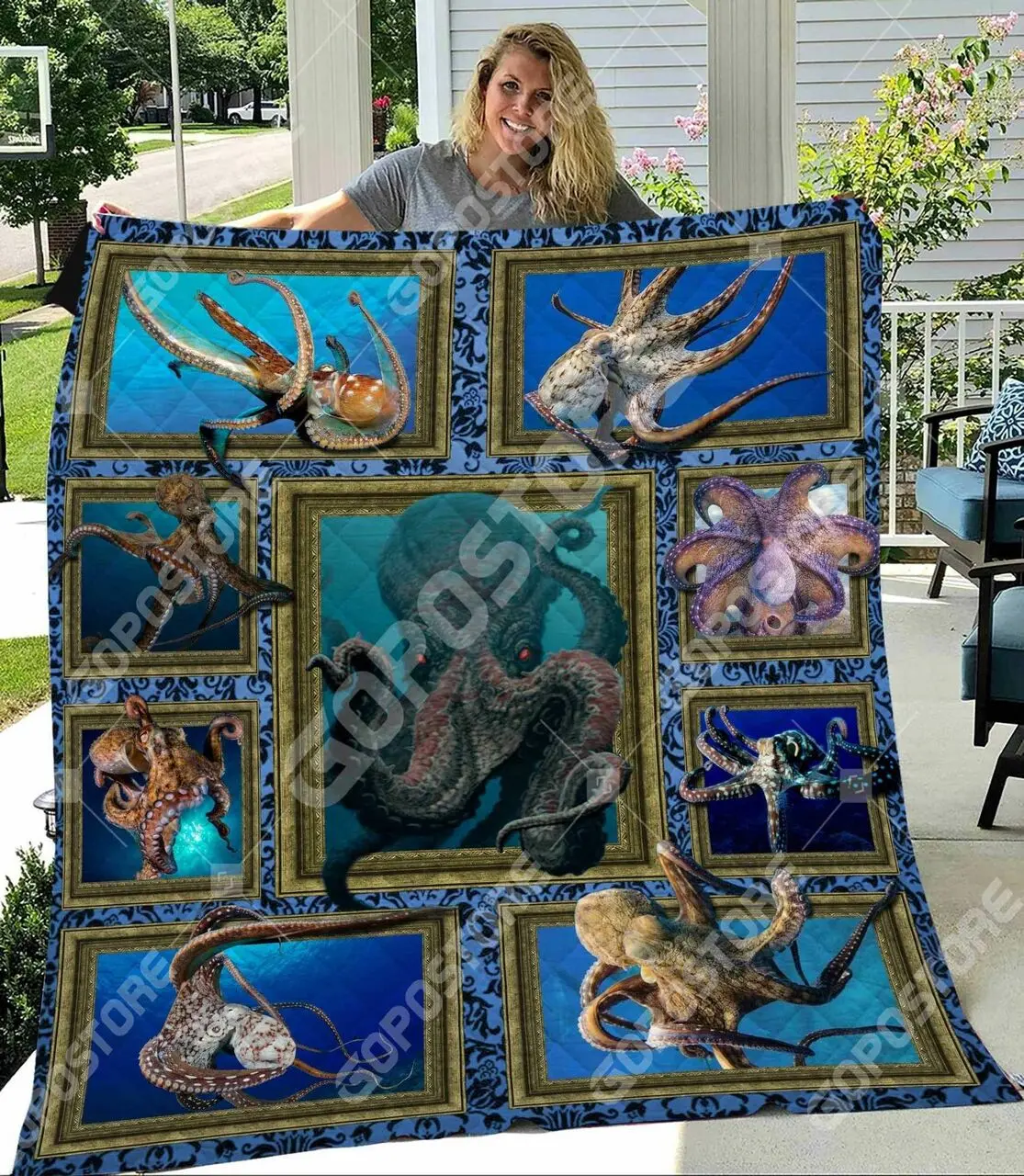 Octopus V2 3D Customized Quilt and Home Decor