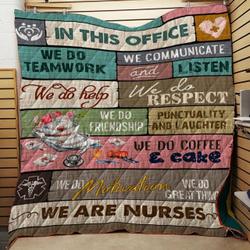 Office In This Office We Do Teamwork Quilt Tdhxz and Home Decor