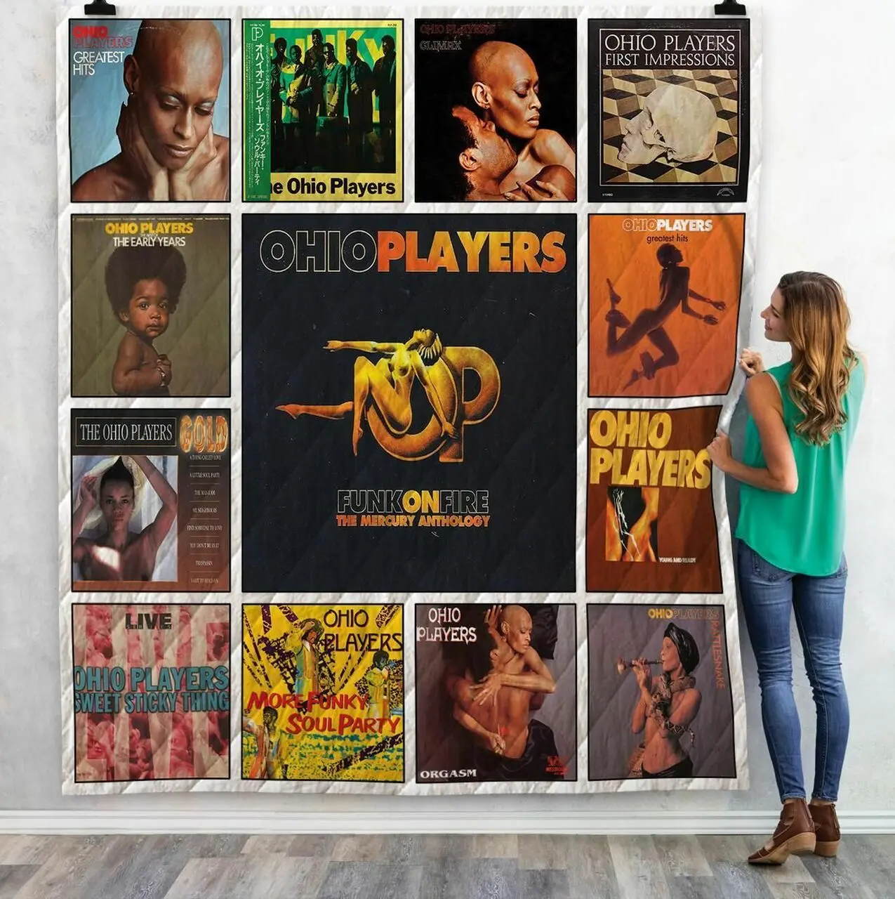 Ohio Players Complications Quilt Blanket 02 and Home Decor