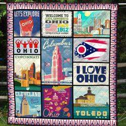 Ohio Quilt Blanket Th1607 and Home Decor