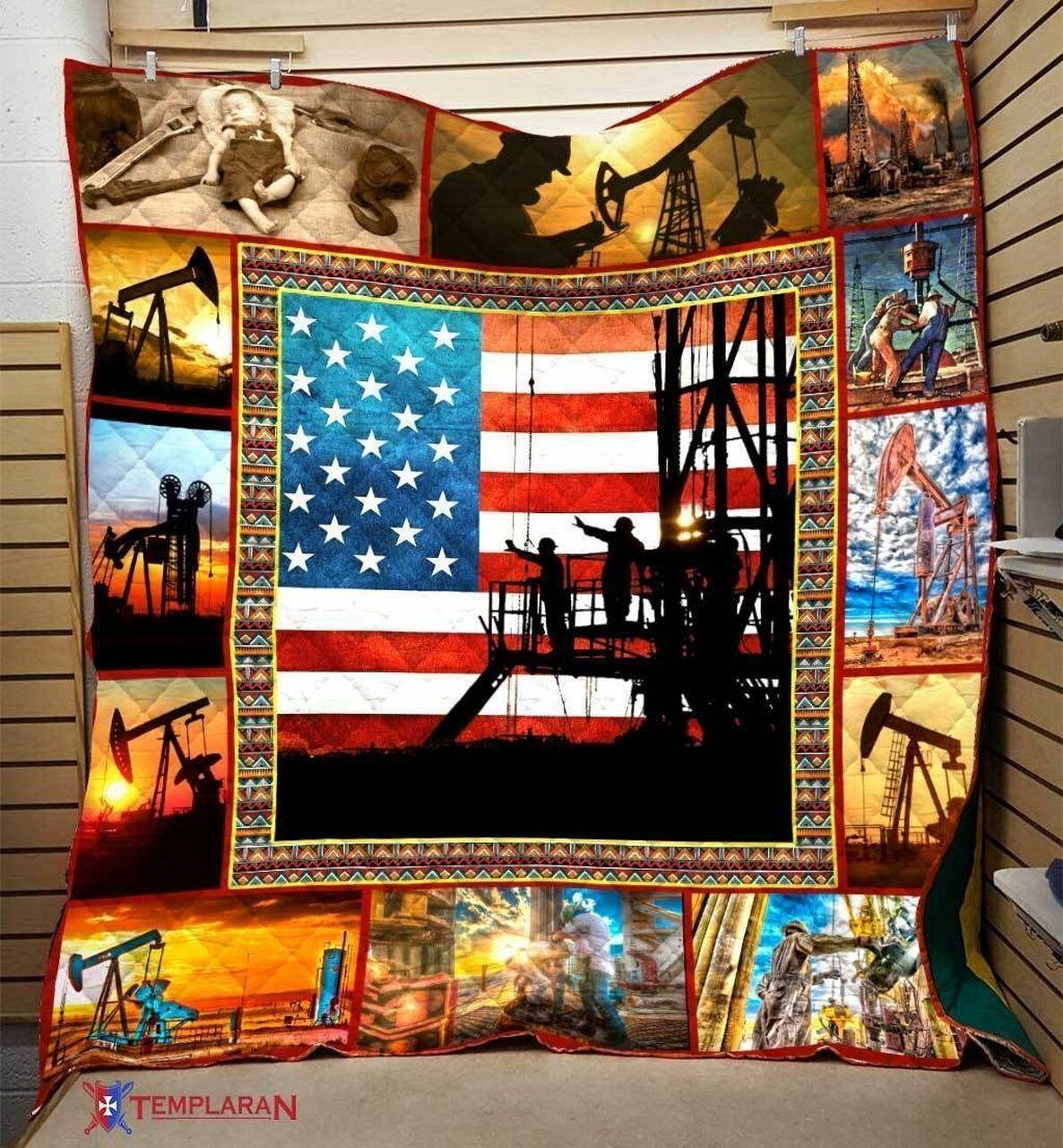 Oilfield Man Cl22120177Mdq Quilt Blanket and Home Decor
