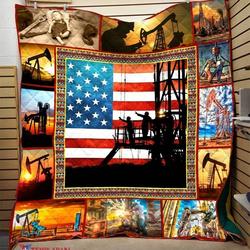 Oilfield Man Cl22120177Mdq Quilt Blanket and Home Decor