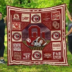 Oklahoma Sooner Quilt Blanket and Home Decor