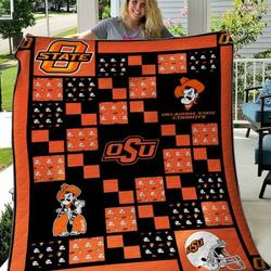 Oklahoma State Cowboys Quilt Blanket B310508  Quilt and Home Decor