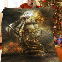 Old Boat JFJ10779 3D Customized Quilt 2707 and Home Decor