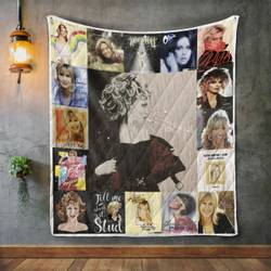 Olivia Newton-John 2 Album Covers Quilt Blanket and Home Decor