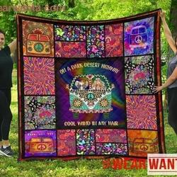On A Dark Desert Highway Hippie Quilt Tdhok and Home Decor