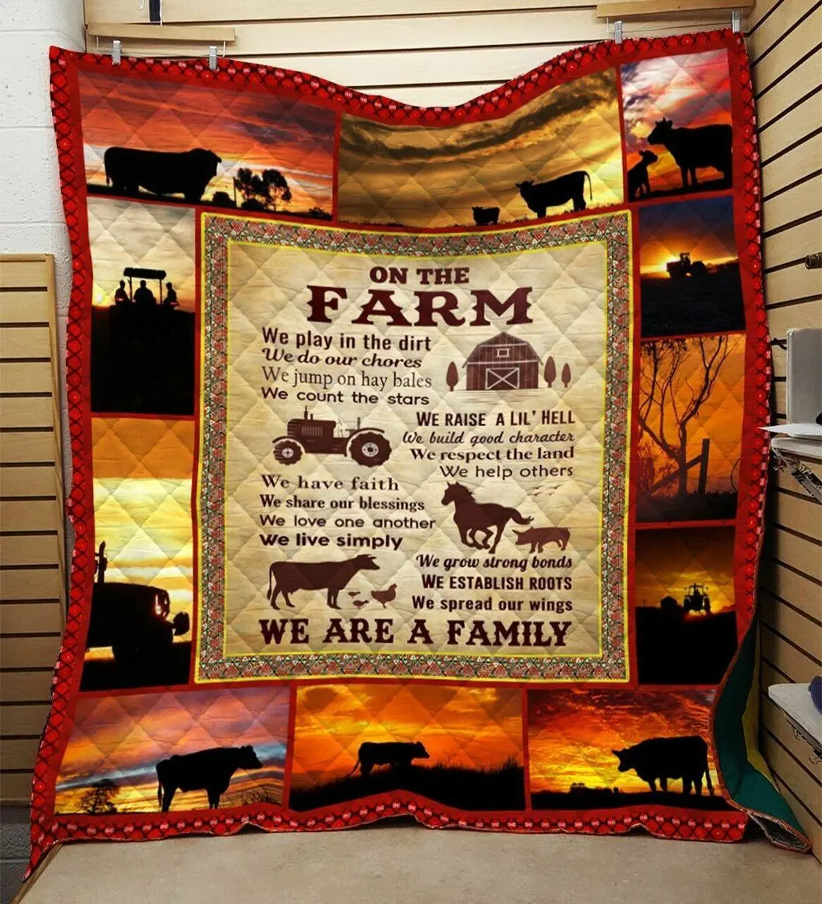 On The Farm Quilt Blanket and Home Decor