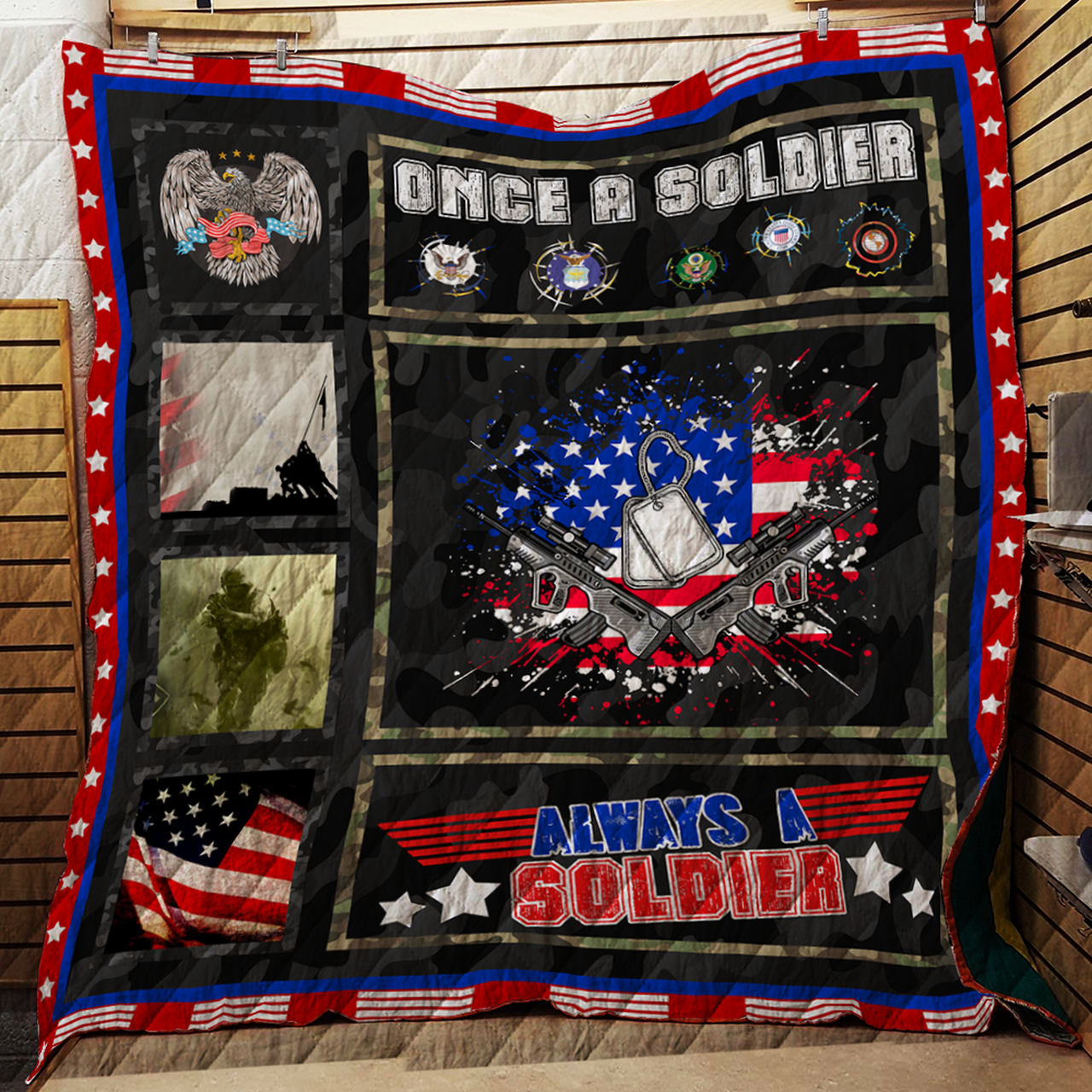 Once A Soldier, Always A Soldier - Quilt R148 and Home Decor