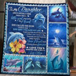 Once Upon A Time A Little Girl Who Stole My Heart Dolphin Bt Quilt and Home Decor