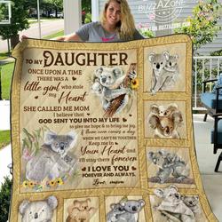 Once Upon A Time A Little Girl Who Stole My Heart Koala Bt Quilt and Home Decor
