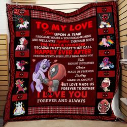 Once Upon A Time Deadpool Quilt Nh and Home Decor