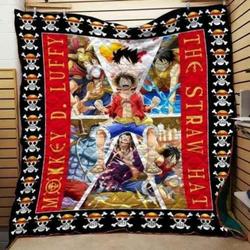 One Piece Luffy Straw Hat Blanket Th0907 Quilt and Home Decor