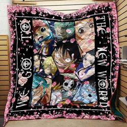 One Piece Sakura Strawhat New World Blanket Th0509 Quilt and Home Decor
