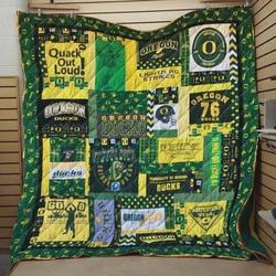 Oregon Ducks Quilt Blanket Great Customized Blanket Gifts For Birthday Christmas Thanksgiving and Home Decor