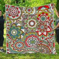 Oriental Mandala Bohemian Cl17100411Mdq Quilt Blanket and Home Decor