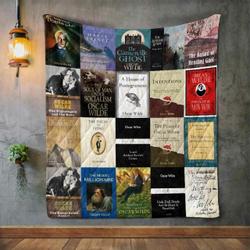Oscar Wilde Books Blanket Th1707 Quilt and Home Decor