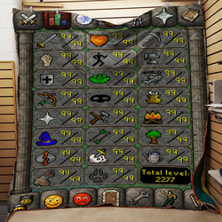 Osrs Skills Quilt Blanket Th10072019 and Home Decor