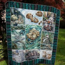Otter Love Of My Life Quilt Blanket Dhc020120608Td and Home Decor