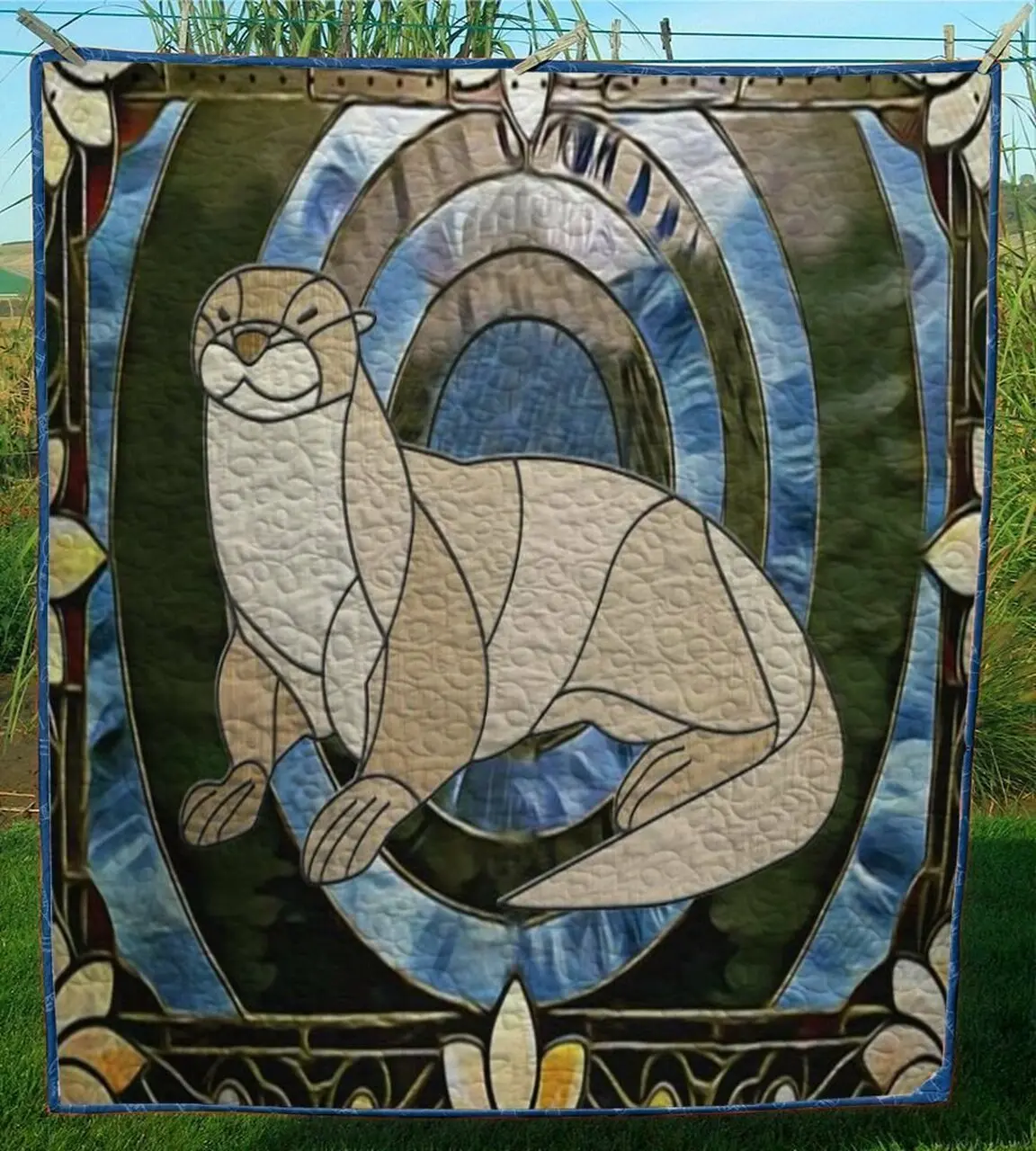 Otter Quilt Tdhrz and Home Decor