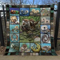 Otter Tl210527 Quilt Blanket and Home Decor