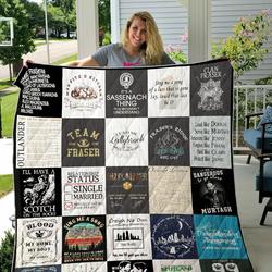 Outlander Collage Quilt Blanket and Home Decor